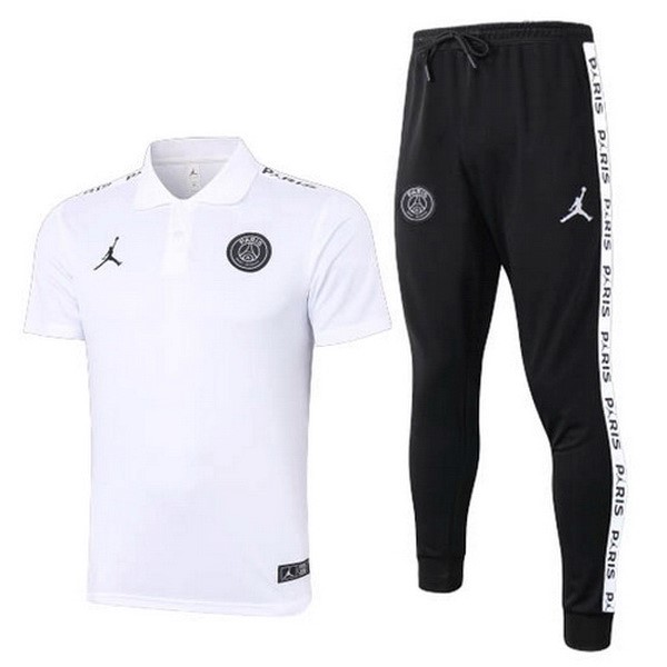 Polo Conjunto Completo Paris Saint Germain 2020/21 Blanco Negro